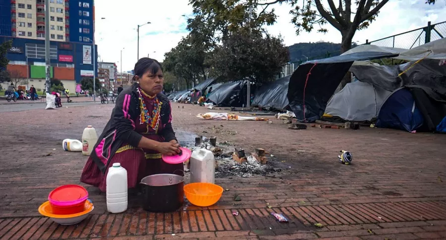 Comunidad embera desplazada en Bogotá