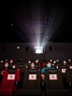 Espectadores en sala de cine china