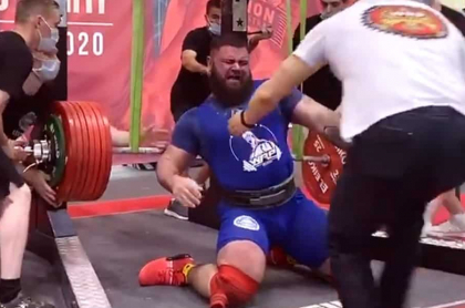 Pesista ruso Alexander Sedykhse fractura tratando de alzar 400 kg