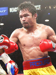 Manny Pacquiao cuando enfrentó a Floyd Mayweather
