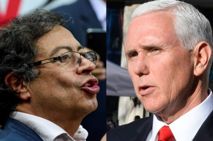 Gustavo Petro y Mike Pence