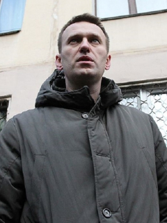 Alexei Navalny, opositor ruso, durante una manifestación.