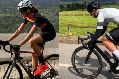 Gabriela Tafur y Esteban Santos, en bicicleta, ven serpiente.