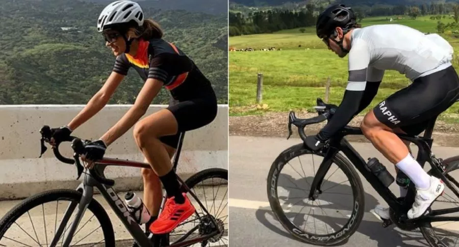 Gabriela Tafur y Esteban Santos, en bicicleta, ven serpiente.