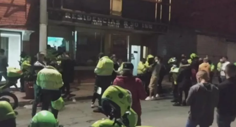 Policía descubrió fiesta en el sótano de un hotel de Chapinero, Bogotá