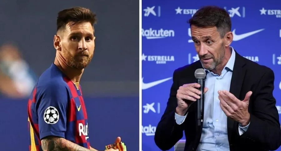Lionel Messi y Ramón Planes, secretario técnico del Barcelona que rechazó posibilidad de que el jugador se vaya del equipo