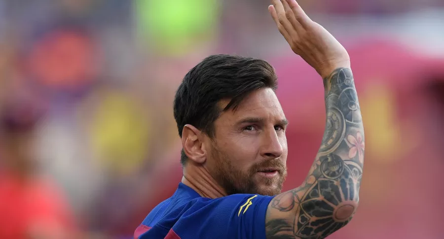 Lionel Messi jugando con el Barcelona