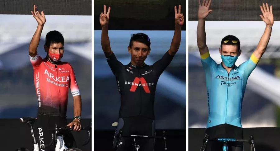 Nairo Quintana, Egan Bernal y Miguel Ángel López, tres de los diez colombianos que estarán en el Tour de Francia 2020