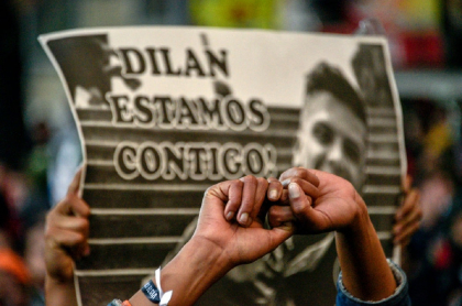 Protesta por muerte de Dilan Cruz, a propósito de la decisión de mantener su caso en la justicia penal militar