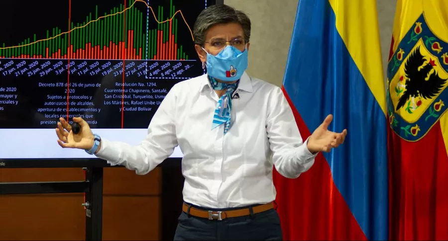 Claudia López, que retiró el Plan Marshall del Concejo de Bogotá, anunciando medidas para la ciudad