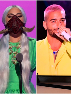 Lady Gaga y Maluma en los Premios MTV VMA's 2020, en onde cantaron y se llevaron premios a casa.