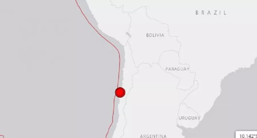 Ubicación del terremoto del 1 de septiembre del 2020 en Chile
