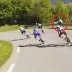 Caída de Tiesj Benoot en el Tour de Francia 