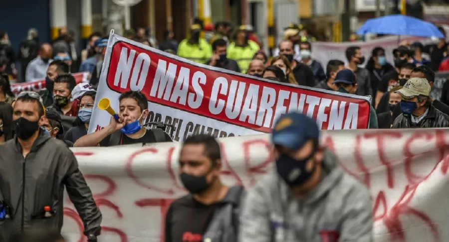 Protestas contra la cuarentena por la pandemia de COVID-19 en Bogotá