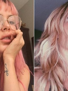 Selfi de Natalia París, DJ y modelo que respondió preguntas sobre la marihuana, la muerte y los extraterrestres (fotomontaje Pulzo).