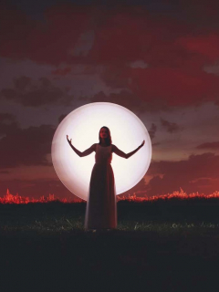 Ilustración de Luna llena, a propósito de los cambios que traerá al estar en Piscis