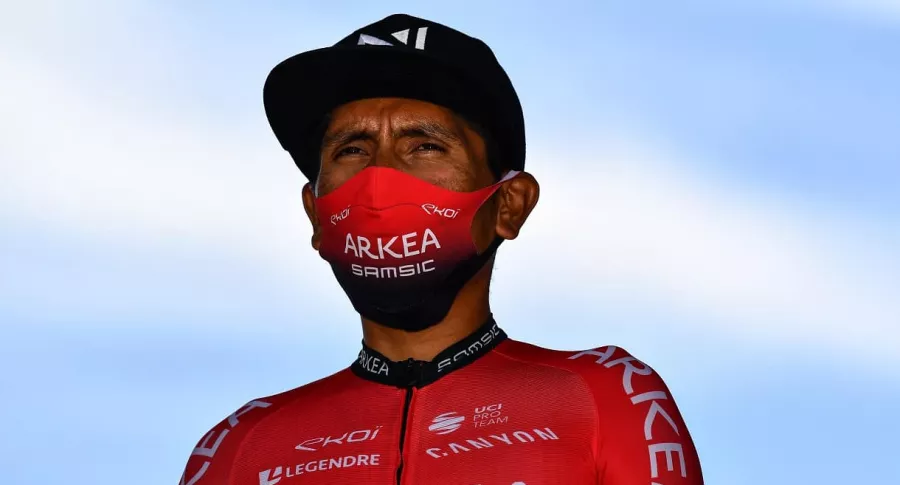 Nairo Quintana en el Tour de Francia, quien prefirió no hablar de si se ve en el podio final.