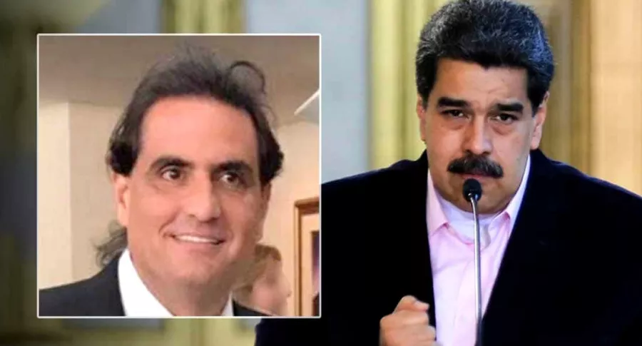Álex Saab (i) y Nicolás Maduro.