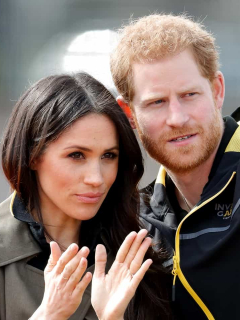 Foto de Meghan Markle y el príncipe Harry, a propósito de que compraron productora para trabajar con Netflix