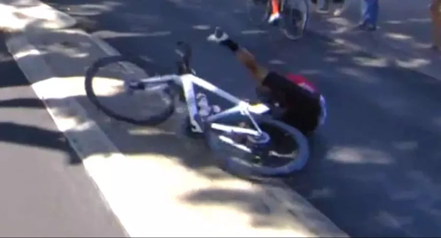 Caída de Dáyer Quintana en la etapa 6 del Tour de Francia