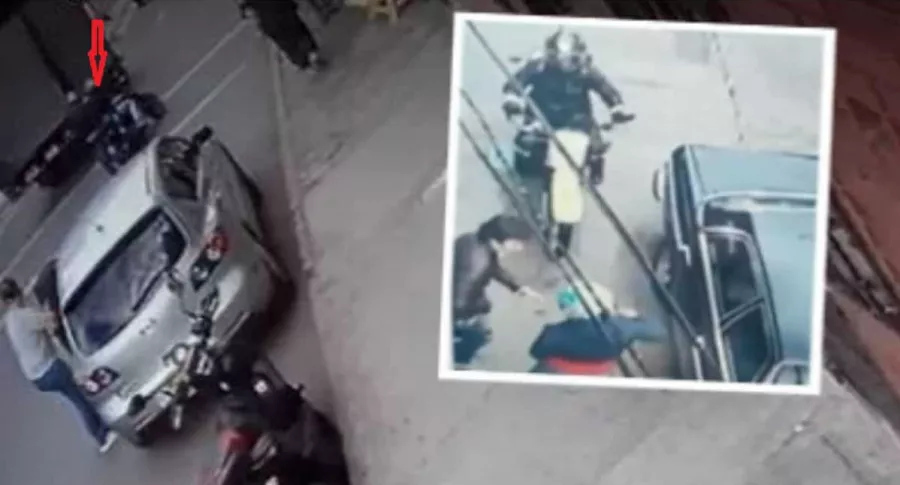 Imágenes de los dos robos cometidos desde motos en Bogotá