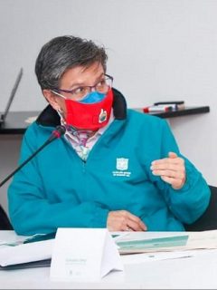 Claudia López, alcaldesa de Bogotá, en una foto de referencia, a propósito de sus cruces con el Gobierno.