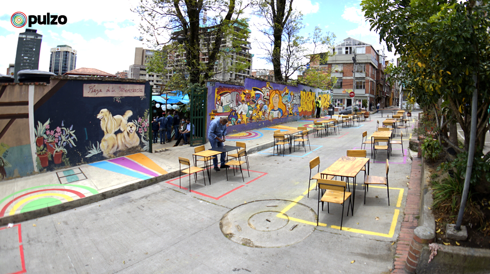 La Perseverancia en el primer día de reapertura de restaurantes en ‘Bogotá a cielo abierto’.