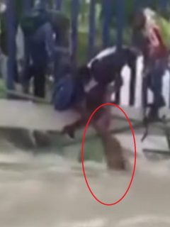 Hombre arrastrado por arroyo en Barranquilla.