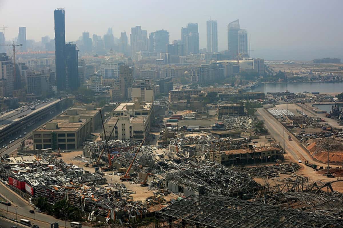 Beirut, Libano, un mes después de la fuerte explsión.
