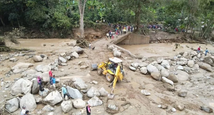 Imagen de la emergencia por lluvias en Huila que deja 2 muertos