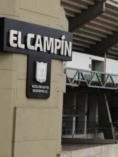 Fútbol El Campín aún no está permitido; no lo han pedido prestado. Foto de la fachada del estadio.