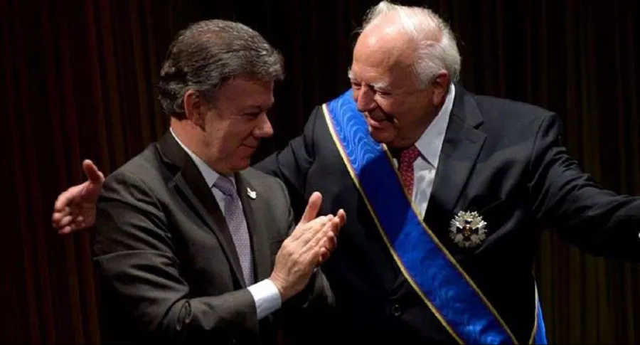 Juan Manuel Santos y Aurelio Iragorri padre