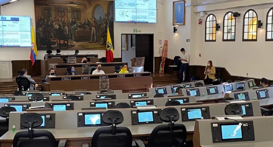 Concejo de Bogotá vacío, el 7 de septiembre del 2020