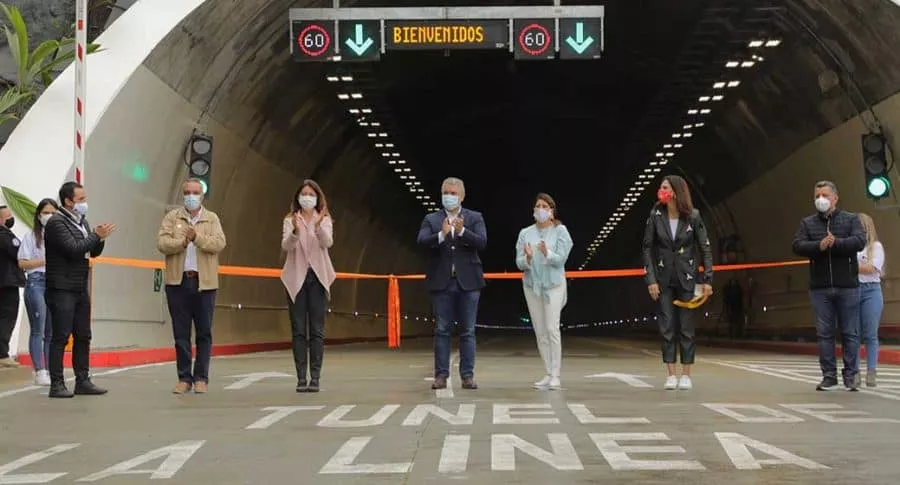 Gobierno inaugura Túnel de La Línea, que este martes tuvo un gran trancón