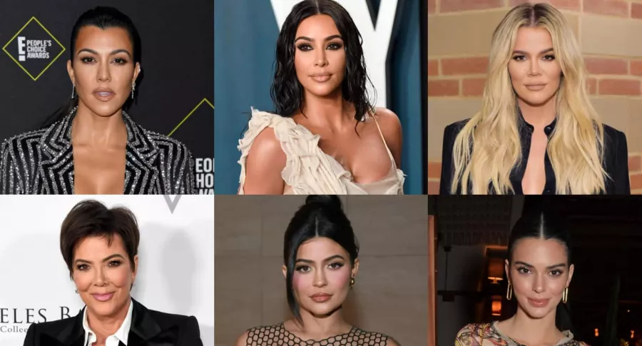 Fotomontaje de Kourtney Kardashian, Kim Kardashian, Khloé Kardashian, Kris Jenner, Kylie Jenner, a propósito del fin de 'Keeping up with the Kardashian'