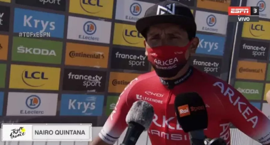 Nairo Quintana hablando de su caída en la etapa 10 del Tour de Francia