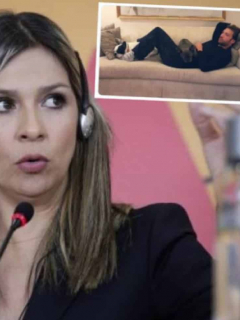Vicky Dávila y Martín Santos, que tuvieron un cruce de trinos que fue viral