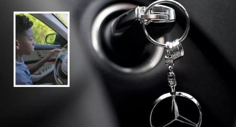 Imagen de un Mercedes-Benz que ilustra nota de un niño de 11 años que condujo un carro con su abuela a bordo.