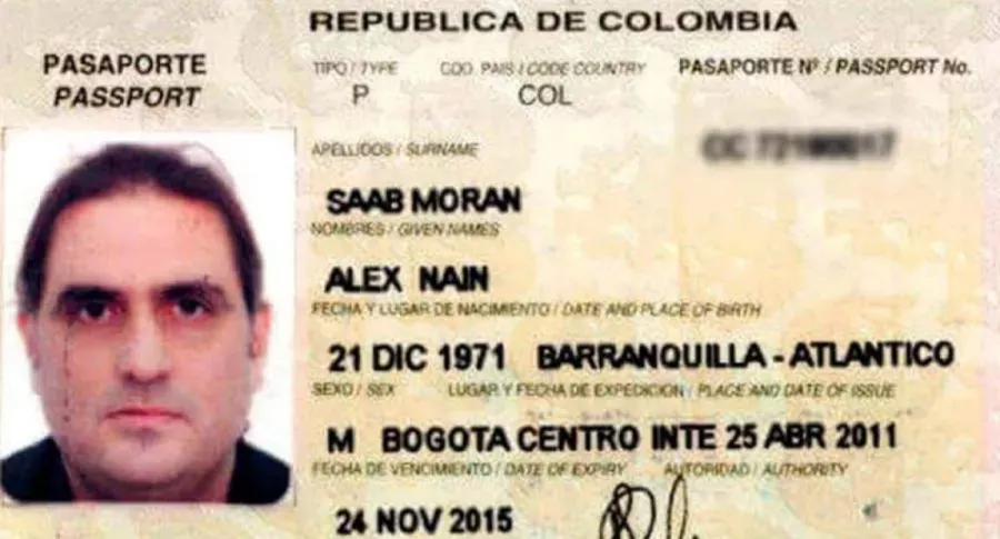 Pasaporte de Alex Saab, quien se estaría automutilando en la cárcel de Cabo Verde