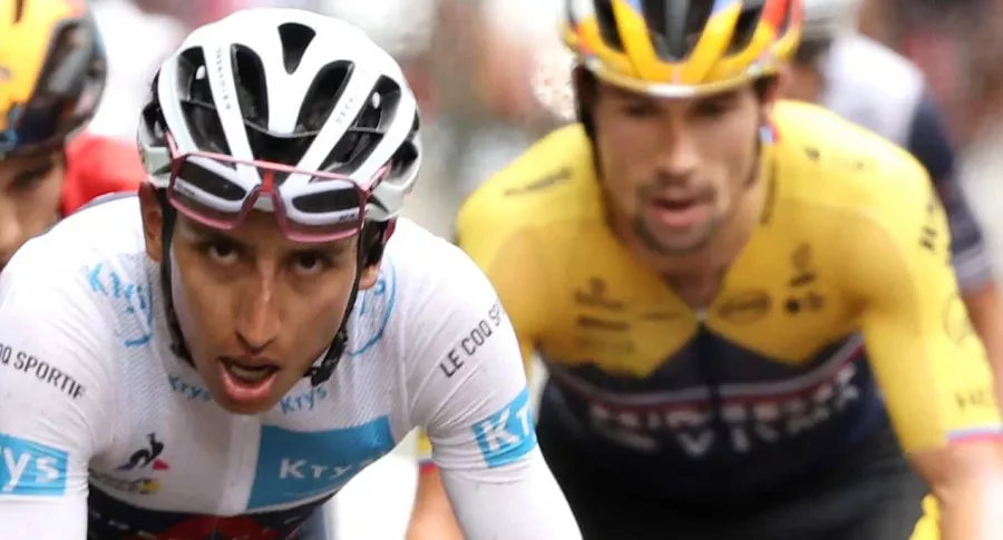 Egan Bernal y Primoz Roglic en el Tour de Francia