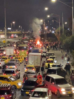 Bloqueos Autopista Norte el 10 de septiembre del 2020