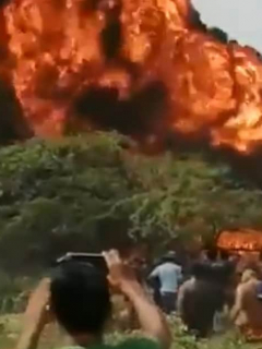 Camiones con gasolina que explotaron en Maicao (La Guajira)
