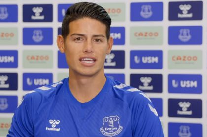 James Rodríguez titular con el Everton en primer partido de la Premier League contra el Tottenham