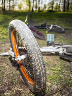 Bicicletas tiradas en el suelo, como las que usaba una mujer y su sobrina, asesinadas en Montelíbano, Córdoba.