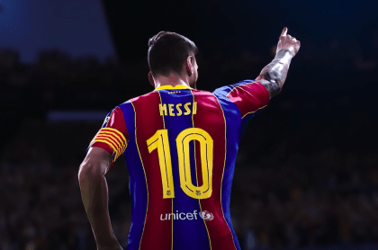 Messi en el videojuego PES 2021, que ya está disponible
