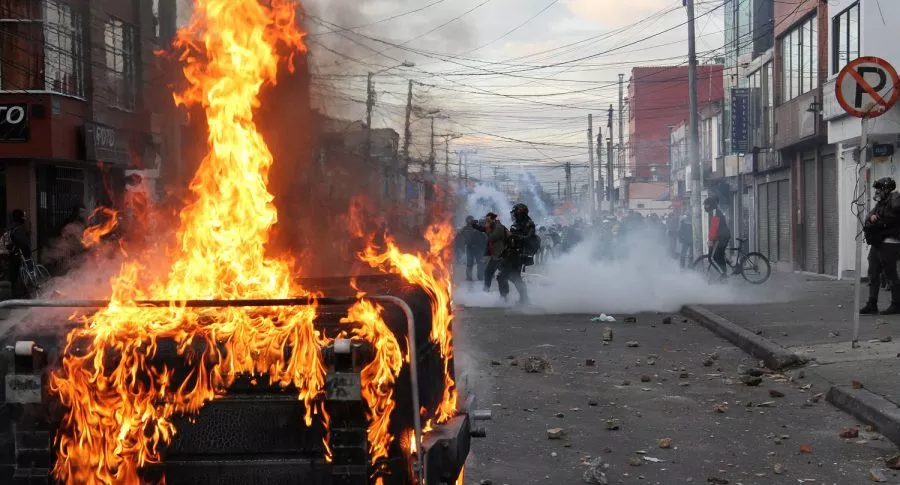 Disturbios en Bogotá del pasado 9 de septiembre. 