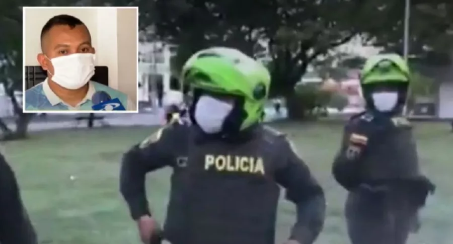 Patrullero Ángel Padilla, herido en medio de protestas en Cali, se defiende por foto viral