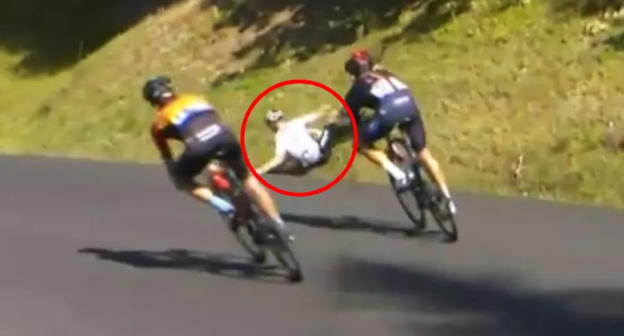 Caída de Marc Hirschi en etapa 18 del Tour de Francia