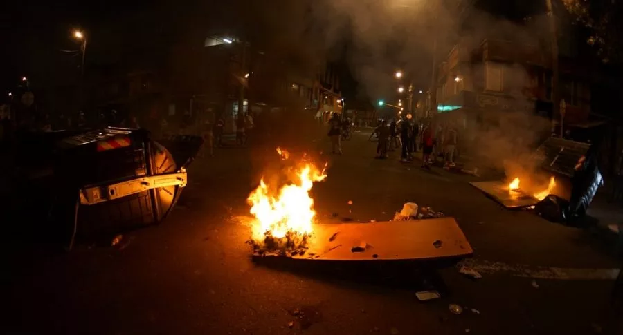 Imagen de disturbios en Bogotá; un documento probaría presencia de Eln en esos disturbios