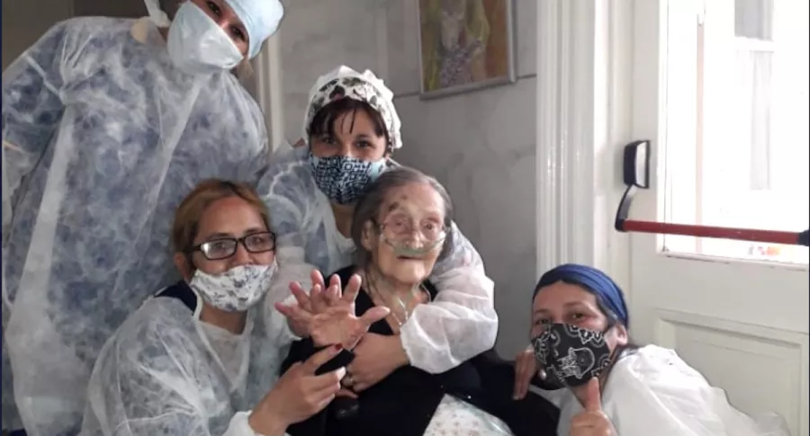 Yolanda Gugliotti, de 110 años, se recuperó de coronavirus.